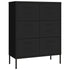 Lady Jillian -  Drawer Cabinet Black 80x35x101,5 cm Steel